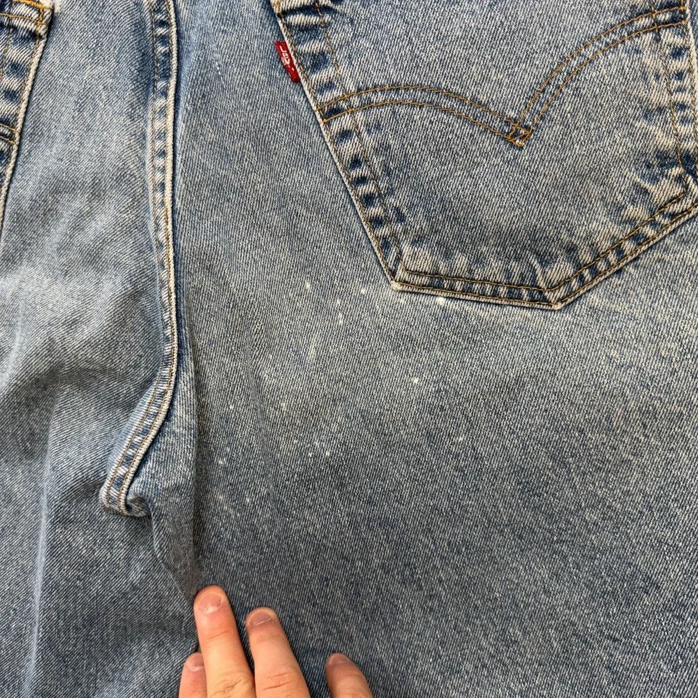 VTG Levis Jean Shorts Mens 32 (Fits 30) 505 Relaxed Fit Blue Denim Jorts Dad Y2K